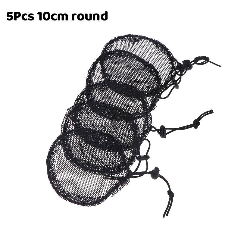 5Pcs Black Elastic Wig Net Breathable Mesh Hair Net With Adjustable Drawstring For Making Puff Bun Wig Tools Women Wig Nets