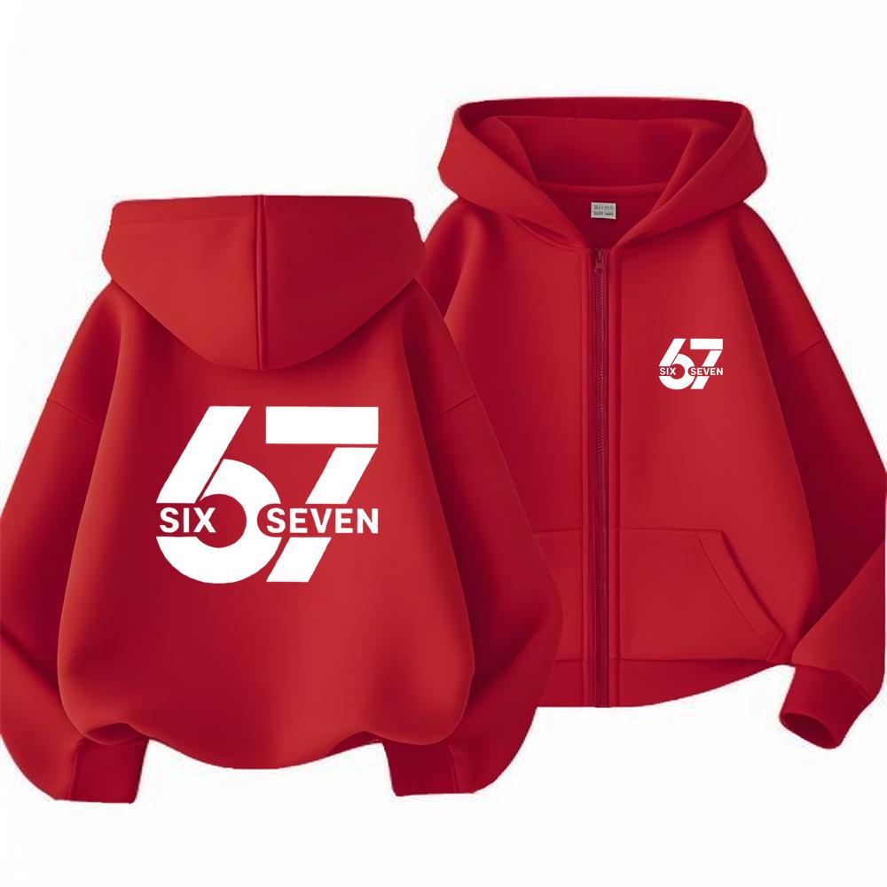 Kinder-Kapuzenjacke mit Reißverschluss, 67-Print, Mädchen, Rosa, Junge, Schwarz, Freizeitjacke, Kindergröße 3-12 Jahre