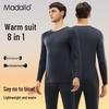 Men's 8-in-1 Modal German Velvet Thermal Underwear Set