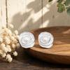Hot-selling Pure Hand-painted Rose Stud Earrings French Retro Commuter Versatile Light Luxury Women's Earrings