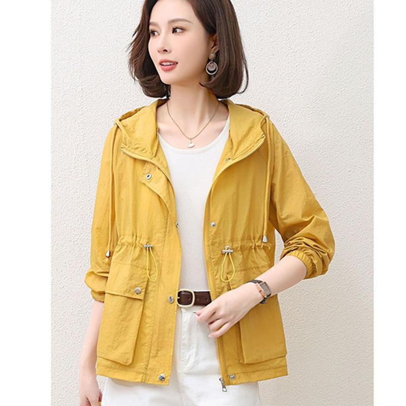 

Summer Women s Jacket Thin Coat Casual Windbreaker Sun Protection Jackets Basic Zipper Coat Tops XXXXL сірий