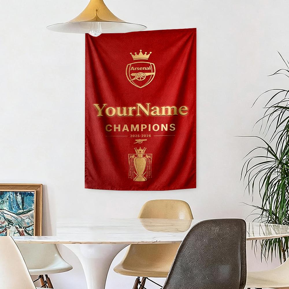 Arsenal Custom Your Name Wall Decor Tapestry Art For Pet Memorial Birthdaywedding Party Backdrop Family Gift