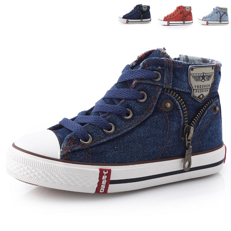 Baby Canvas Sneakers Jungen High Top Mädchen Kinder Board
