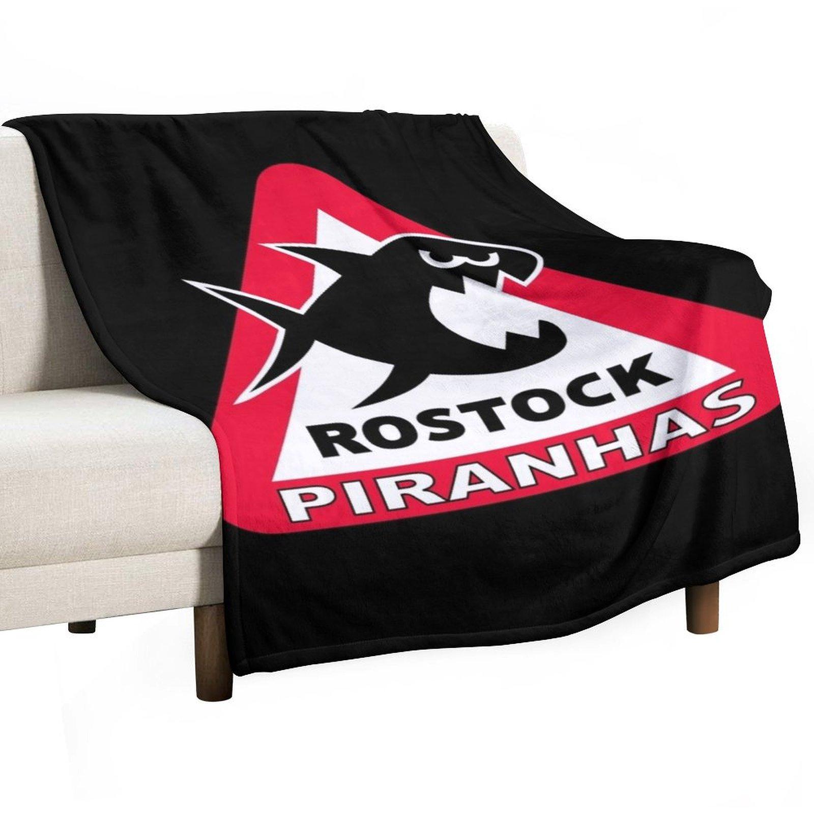 Rostock Piranhas Throw Blanket Loose Luxury Designer Multi-Purpose Fashion Sofas Blankets 30x40in