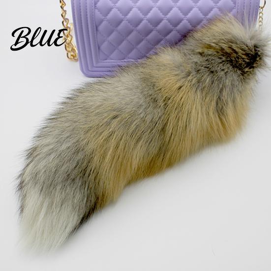 Rotatable Lobster Clasp Keychain Extra Large Fake Fox Tail Oversized