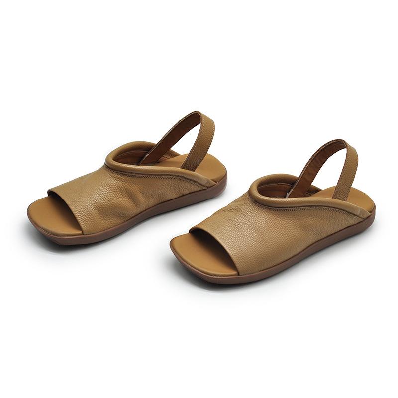 

Simple and versatile lazy vacation casual wide word with flat bottom soft sole sandals drag women s summer wear 40 хаки