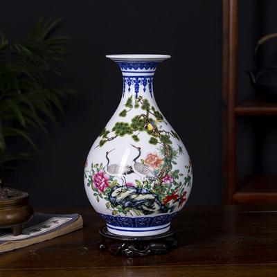 Jarrón de Jingdezhen Colorido Bajo Cubierta Accesorios de Cerámica Arte Artículos de Decoración para el Hogar Habitación Estudio Oficina Escritorio Muebles Artesanías