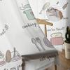 Kitchen Utensils Shelf Sheer Curtains for Living Room Bedroom Decoration Chiffon Tulle Voile Kitchen Window Curtain