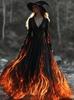 Hot Sale Craft V-Neck Sweet Ladies Halloween Dress Ladies Dress