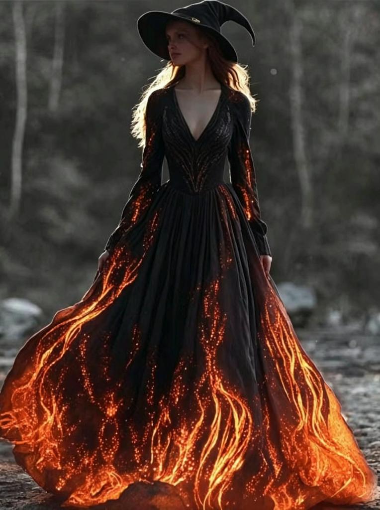Hot Sale Craft V-Neck Sweet Ladies Halloween Dress Ladies Dress