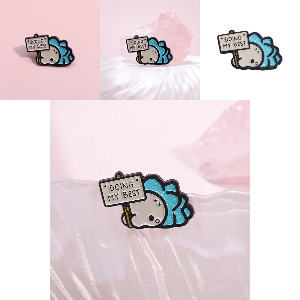 And Colorful Fun Doing My Best Animal Pin Badge Crafted From Premium Alloy Offering Versatile Styling Options For Everyone