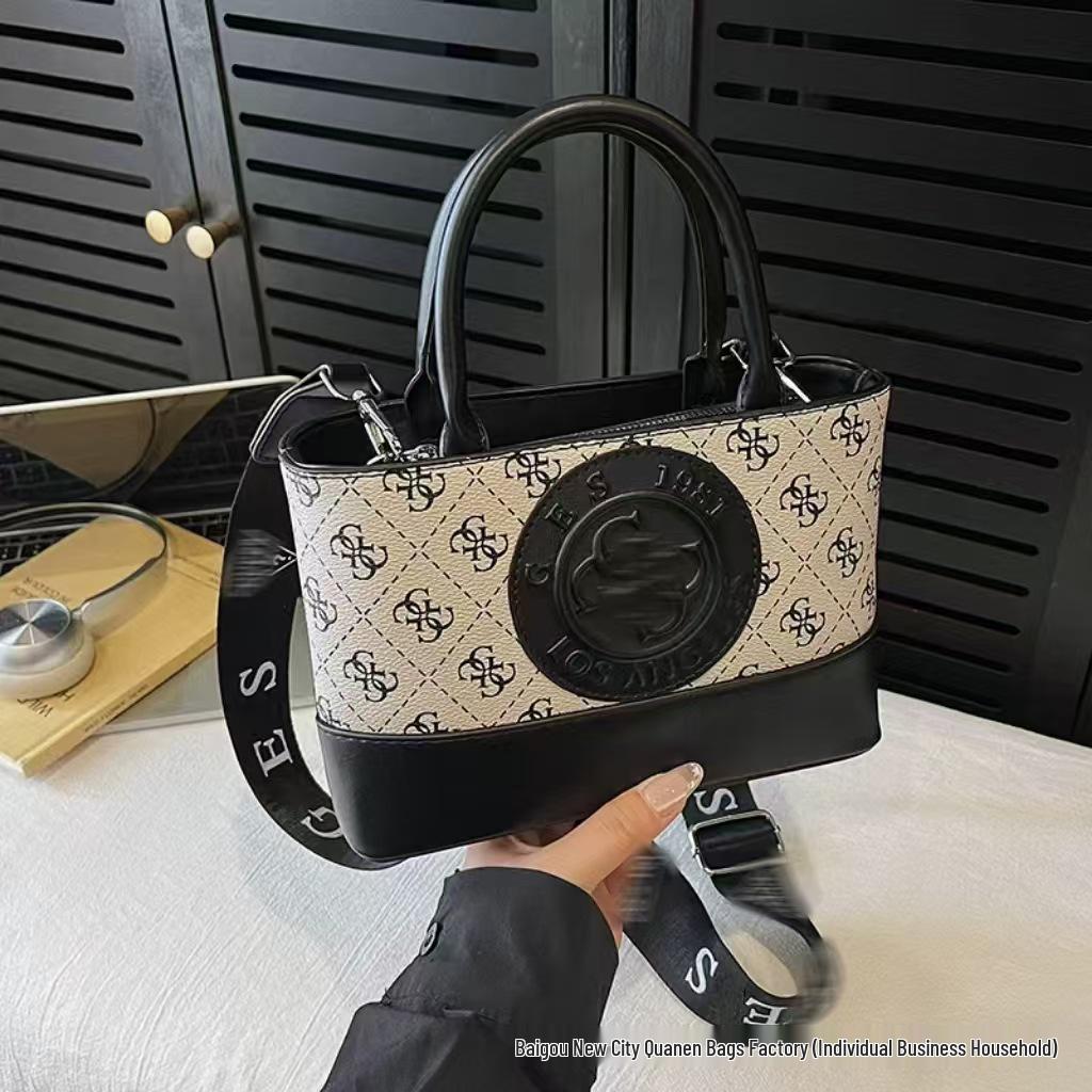 Geantă de mână elegantă imprimată pentru femei - Geantă versatilă de umăr simplu/tip crossbody pentru utilizare zilnică