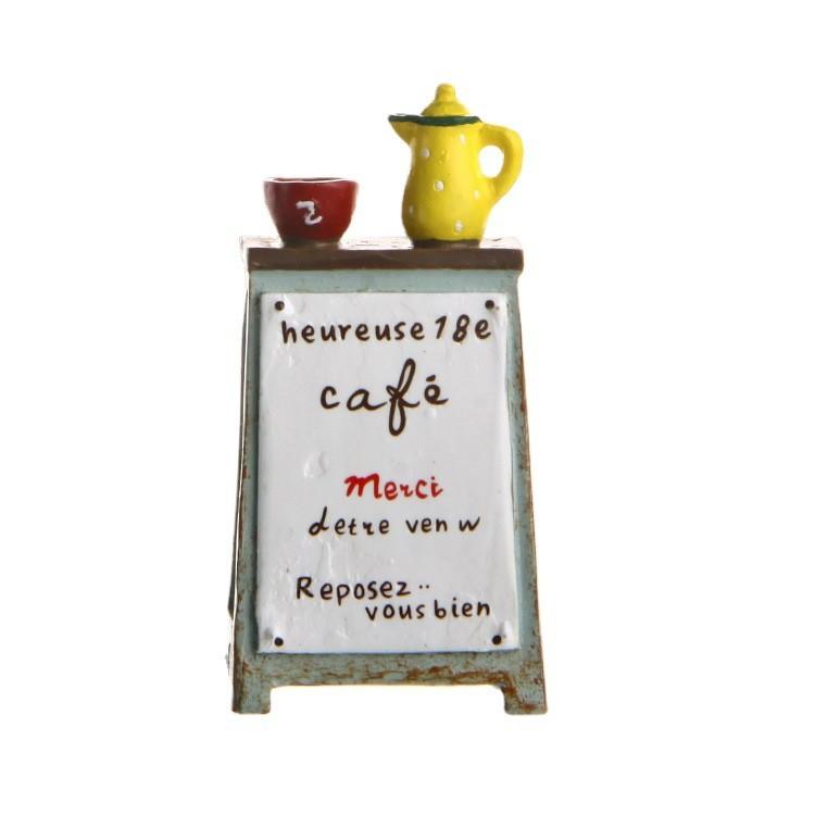 Creative Teapot Cup Billboard Mini Model Ornament For Micro Landscape Prop Decor