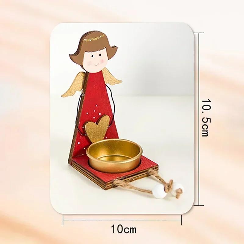 Suprimentos de Decoração para Festa de Natal Castiçal de Metal Pintado Pequenos Ornamentos Decoração para Casa Acessórios de Cozinha Ferramentas de Decoração