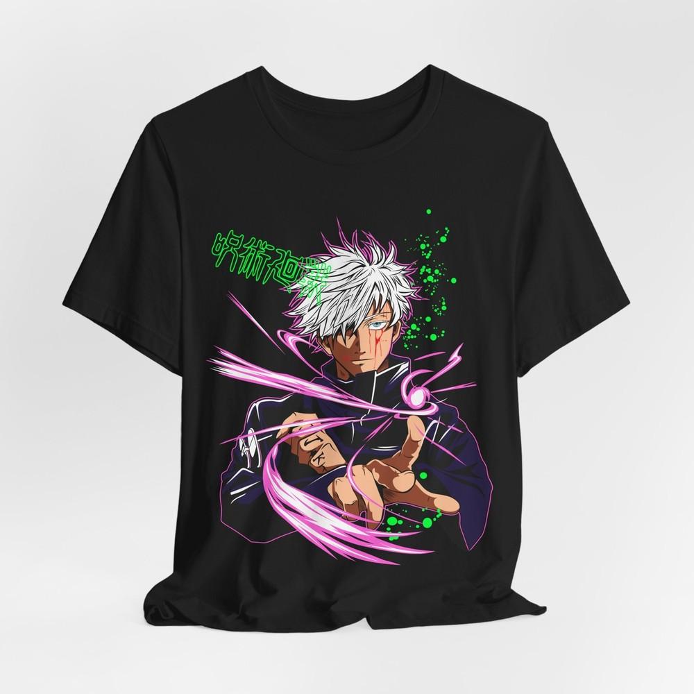 Satoru Gojo T-Shirt Tee Tops, Anime Graphic Shirt, Unisex Jersey Short Sleeve, Anime Fan