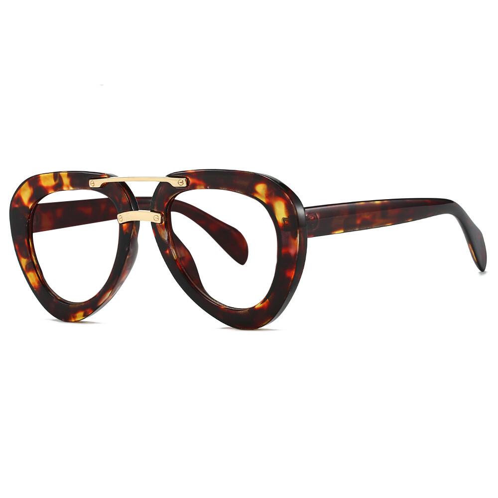 Lunettes de lecture ovales style pilote rétro pour femmes Filtre lumière bleue Double faisceau Presbytie Lunettes de vue Marque de luxe Lunettes pour personnes âgées +600