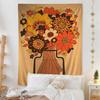 VIKAMA Vintage Bohemian Psychedelic 70s Tapestry Tarot Hippie Wall Decor Tapestry Home Room Decoration