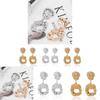 Trendy Geometric Alloy Earrings Stylish Irregular Design Fashion Jewelry For Women