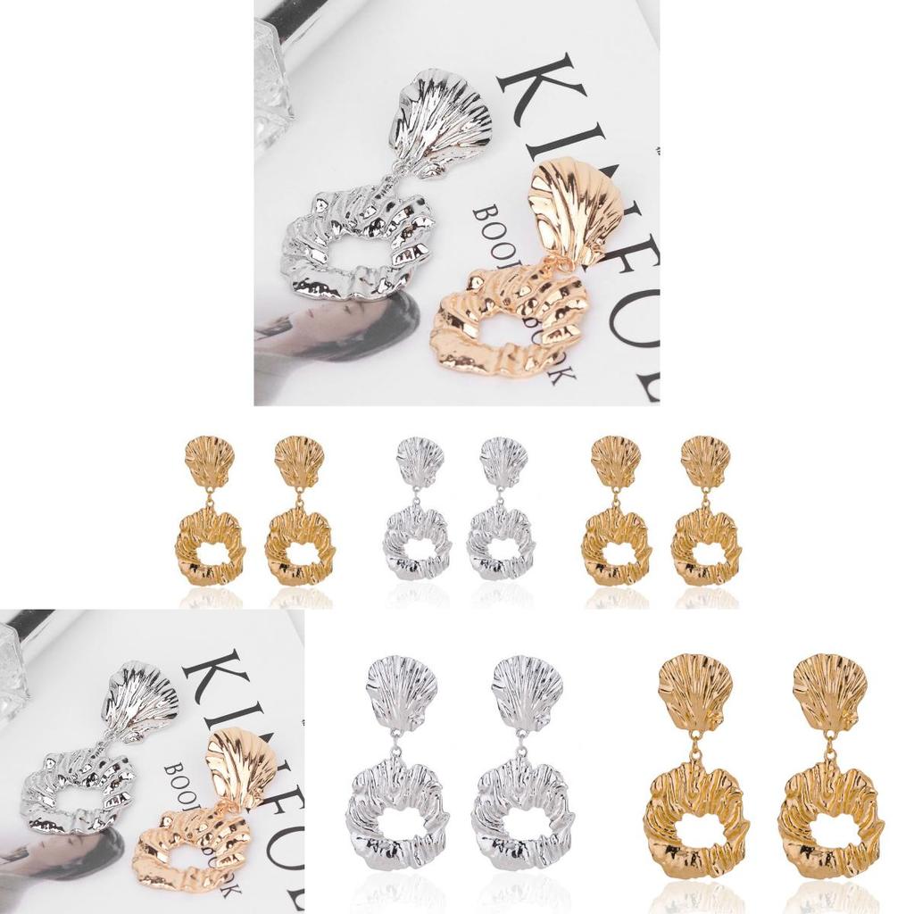 Trendy Geometric Alloy Earrings Stylish Irregular Design Fashion Jewelry For Women