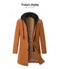 Men's Hooded Mid-Length Woolen Fashion Coat