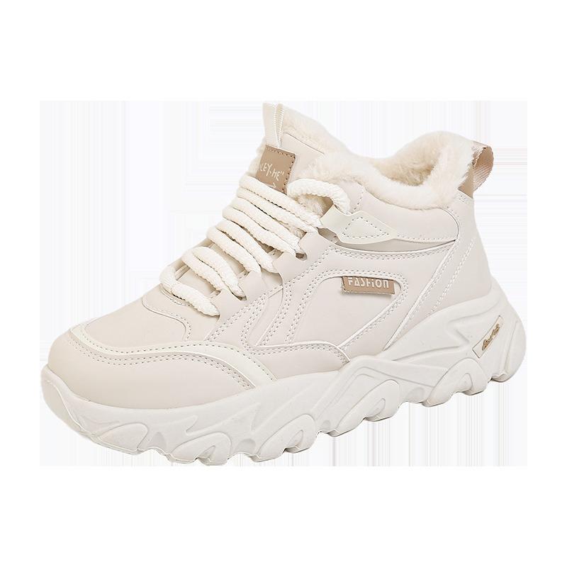 Fashion thick-soled velvet dad shoes for women 2 new winter thickened warm leisure sports
