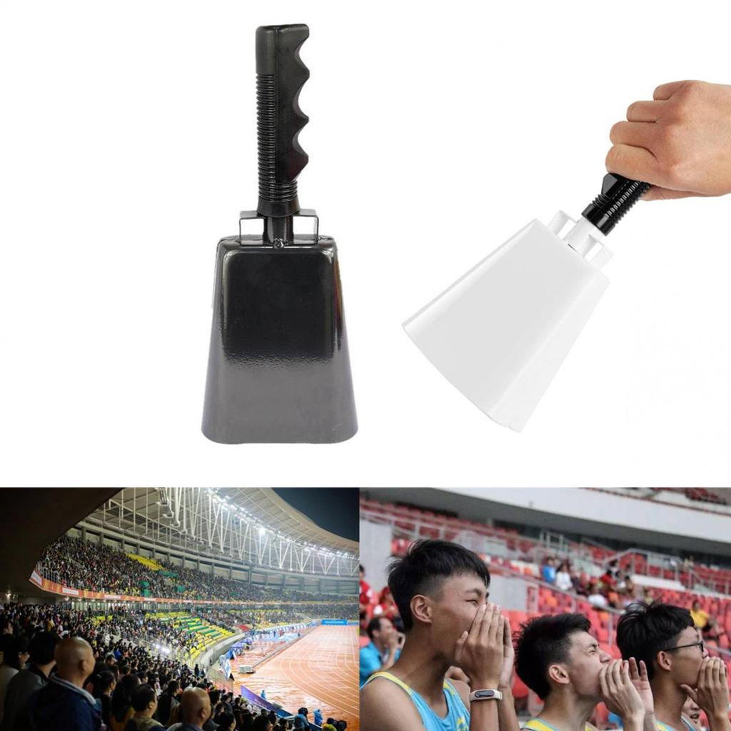 9 Inch Steel Handle Cow Bell for Sporting Events Football Games Christmas Party School Wedding Farm