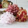 Silk Hydrangea Autumn Vase Home Room Decor Valentine's Day Wedding Bridal Bouquet Wall Setting Artificial Flower Scrapbook Cheap