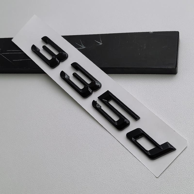 3D ABS Glossy Black English Letter Logo Badge Emblem Car Rear Trunk Sticker for BMW 316d 318d 320d 330d 335d Auto Accessories GX6