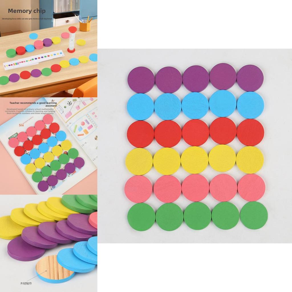 Wooden Shape And Color Recognition Memory Puzzle Toy For Parent Child Learning