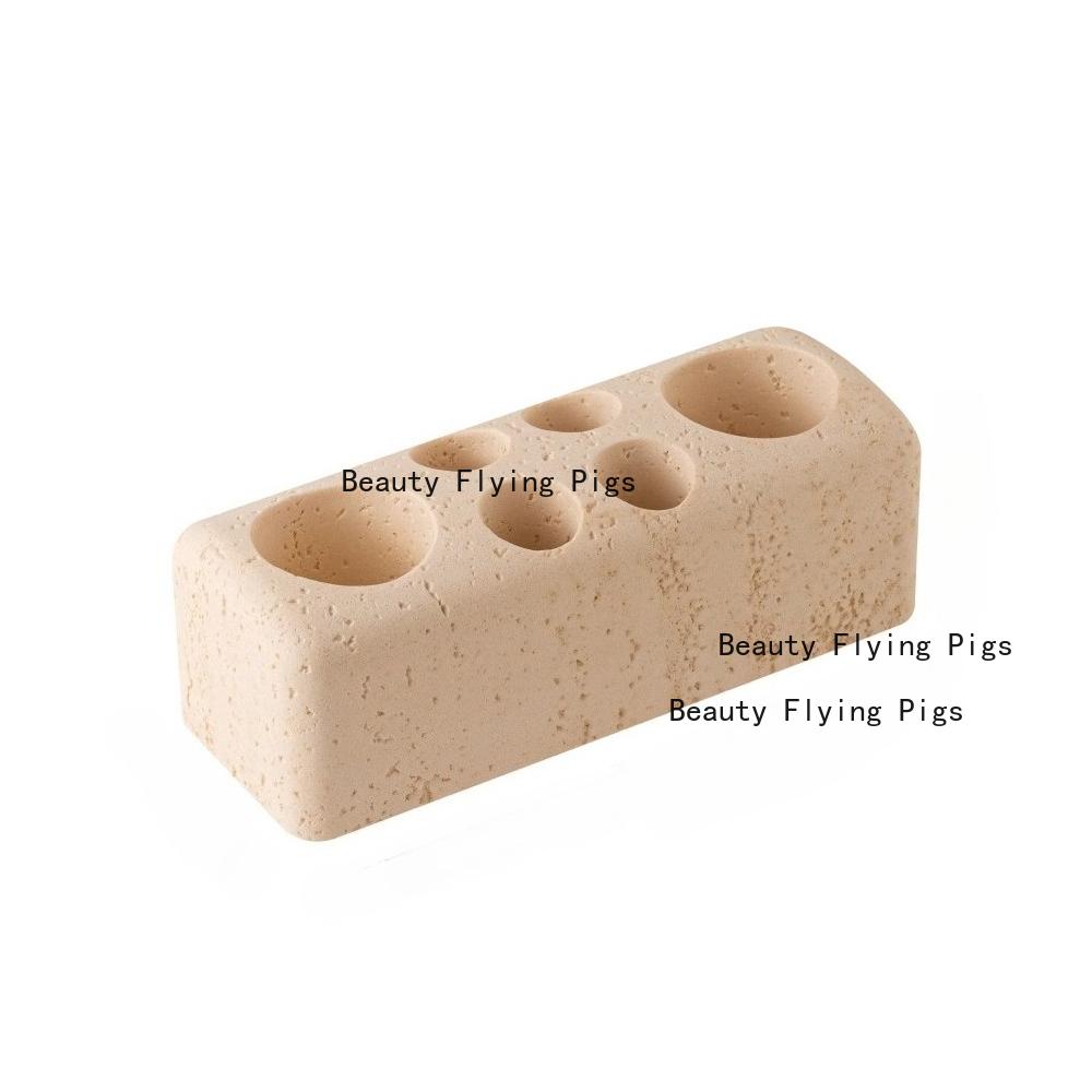 1pc Sandstone Toothbrush Storage Rack, Household Toothbrush and Toothpaste Rack, Shaver/comb Holder, Bathroom Accessories