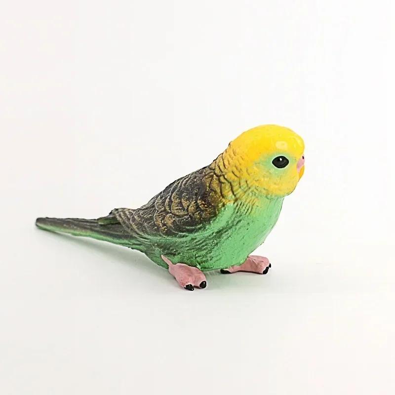 Miniature Parrot Statue PVC Bird Figurine for Home Garden Decoration Crafts Animal Decor Mini Model