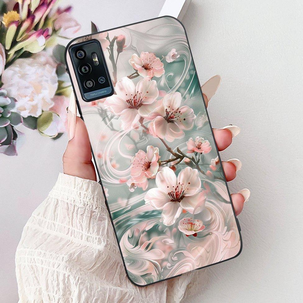 Für ZTE Blade A51 Hülle Für ZTE Blade A71 Case A7030 Luxus Schmetterling Liebe Süße Katze Cool Hübsch Löwe Bemalt Schwarzes Silikon