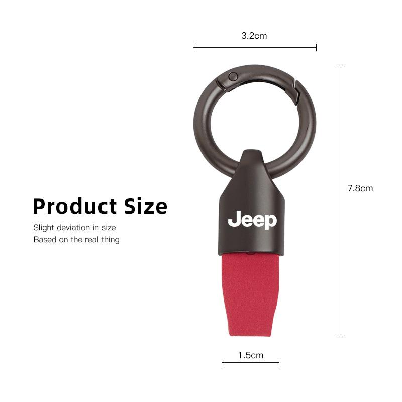 För Jeep Biltillbehör Nyckelring Zinklegering Ring Mocka Nyckelring Tillbehör För Jeep Grand Cherokee Wrangler JK Gladiator Compass Rene