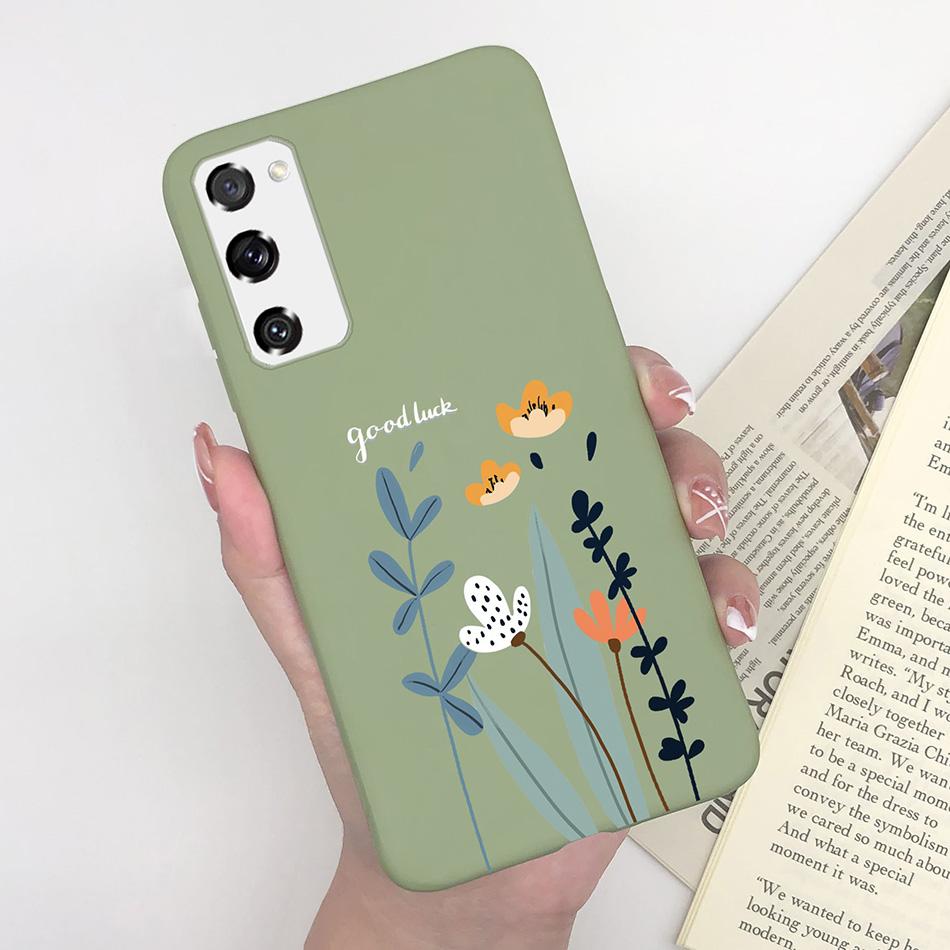 Case for Fundas Samsung Galaxy S20 FE S 20 FE S20FE Case Samsung S20 FE Phone Silicone Flower Cute Soft Back Cover Cases Bumper