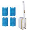 Spazzolino da WC con Manico Lungo Facile Installazione Kit Spazzolino da WC con Contenitore da Parete 24 Testine Aromatiche