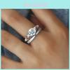 Creative Fashionable Couples Skull Ring With Dual Color Diamond Design In Alloy Material