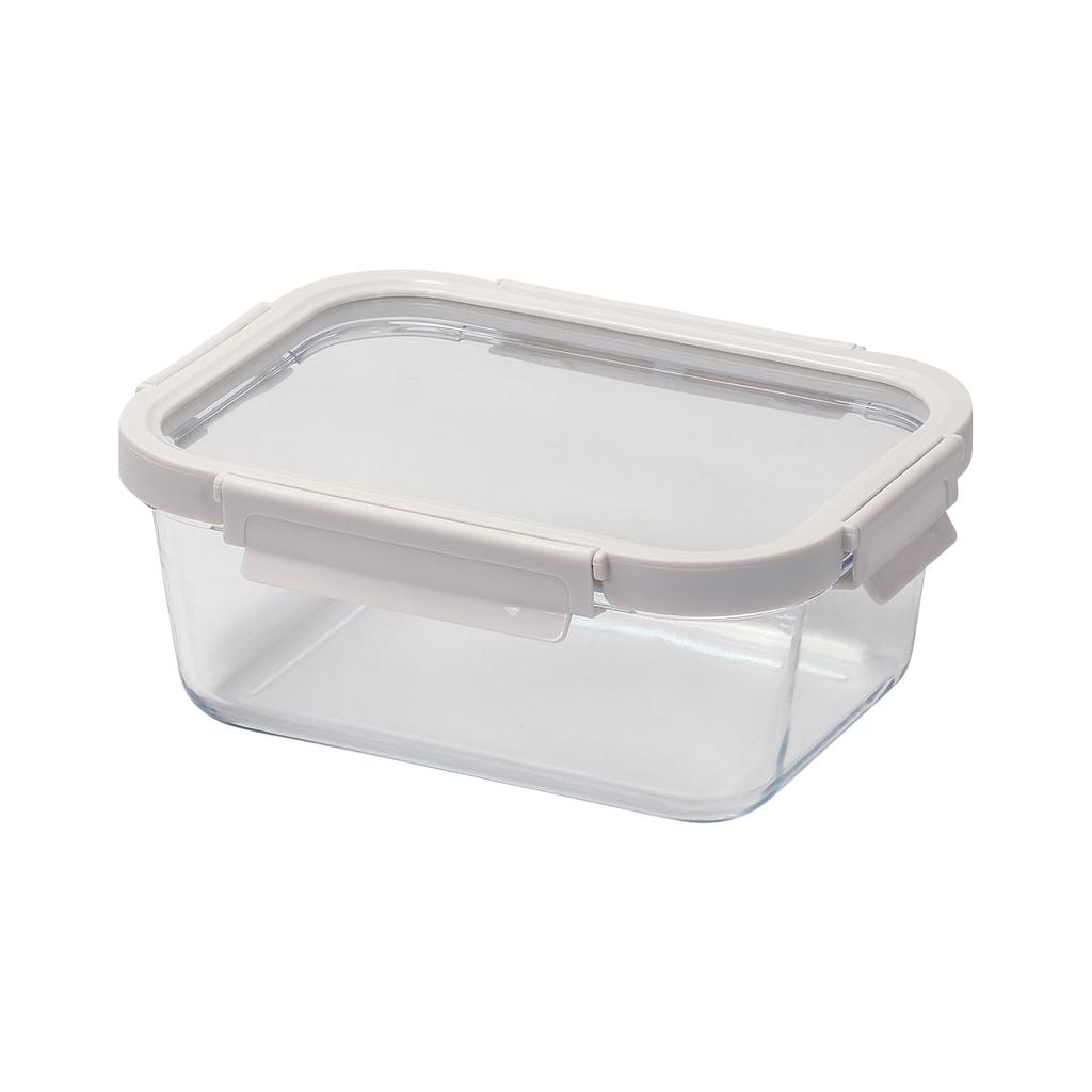 Pearl Metal Storage Container, HC-115, Deep, 1.2L, Locking, Heat-Resistant Glass, Microwave Safe (with Lid) and Oven Safe (with Lid)
