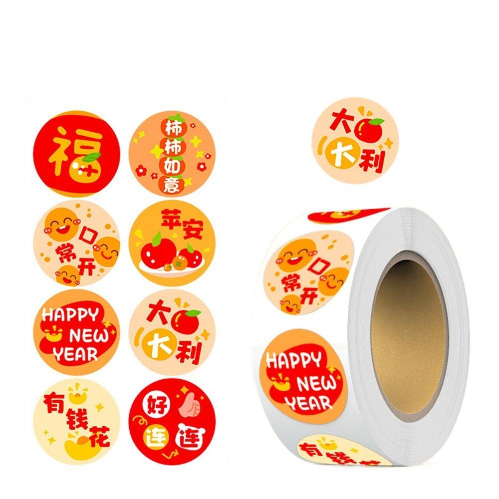 Gift Packaging DIY Seal Roll New Year's Sticker Good Luck Adhesive Label Sticker  Party Favors