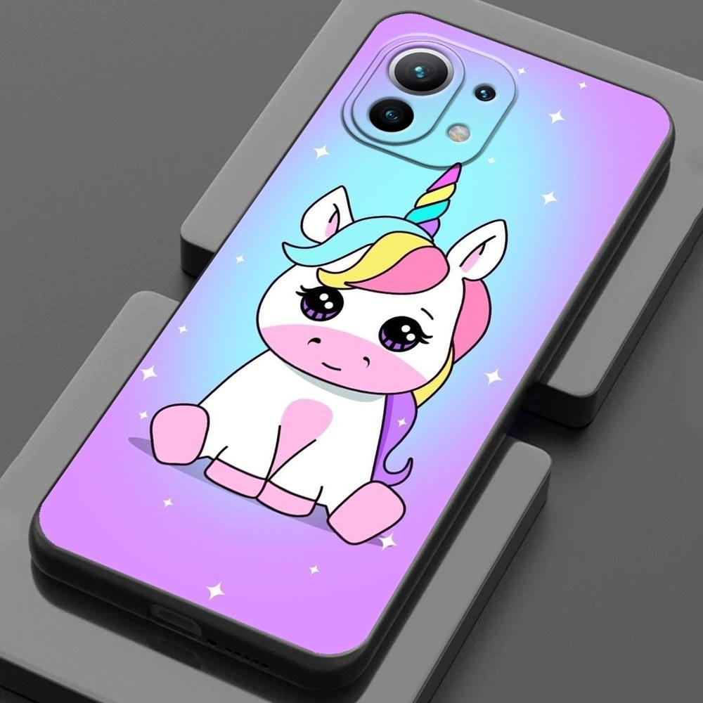 Handyhülle für Xiaomi Mi 11 Lite 5G NE 11i 11X 11T 12 Pro Poco F1 F3 X3 GT X4 NFC Pro Hüllen Cover Cartoon Regenbogen Einhorn Tier