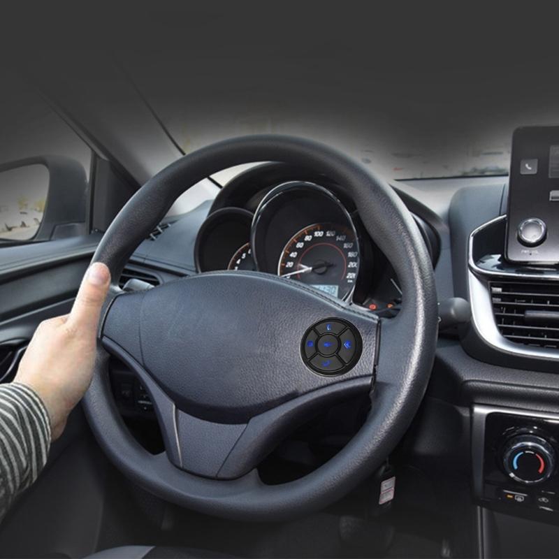 Wireless Car Steering Wheel Control Switch Easy Installation Backlit Buttons 10m Remote Range for Multimedia Navigation