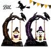 Floating Ghost for Tree Halloween Swinging On Figurine, Resin Swing Statue, Suspended Ornaments Reading Ornament, Indoor Outdoor Spooky Tabletop Yard