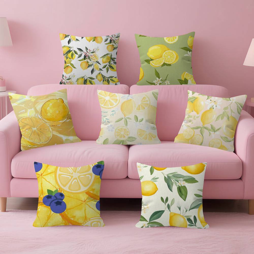 Fruit Lemon Pillow Cover Design Cushion Cover Decor Holiday Decorati