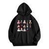 Unisex Lightweight Long Sleeve Hooded Pullover Sweatshirt with Print for Everyday Casual Wear