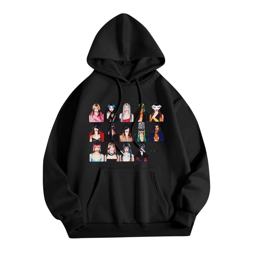 Unisex Lightweight Long Sleeve Hooded Pullover Sweatshirt with Print for Everyday Casual Wear
