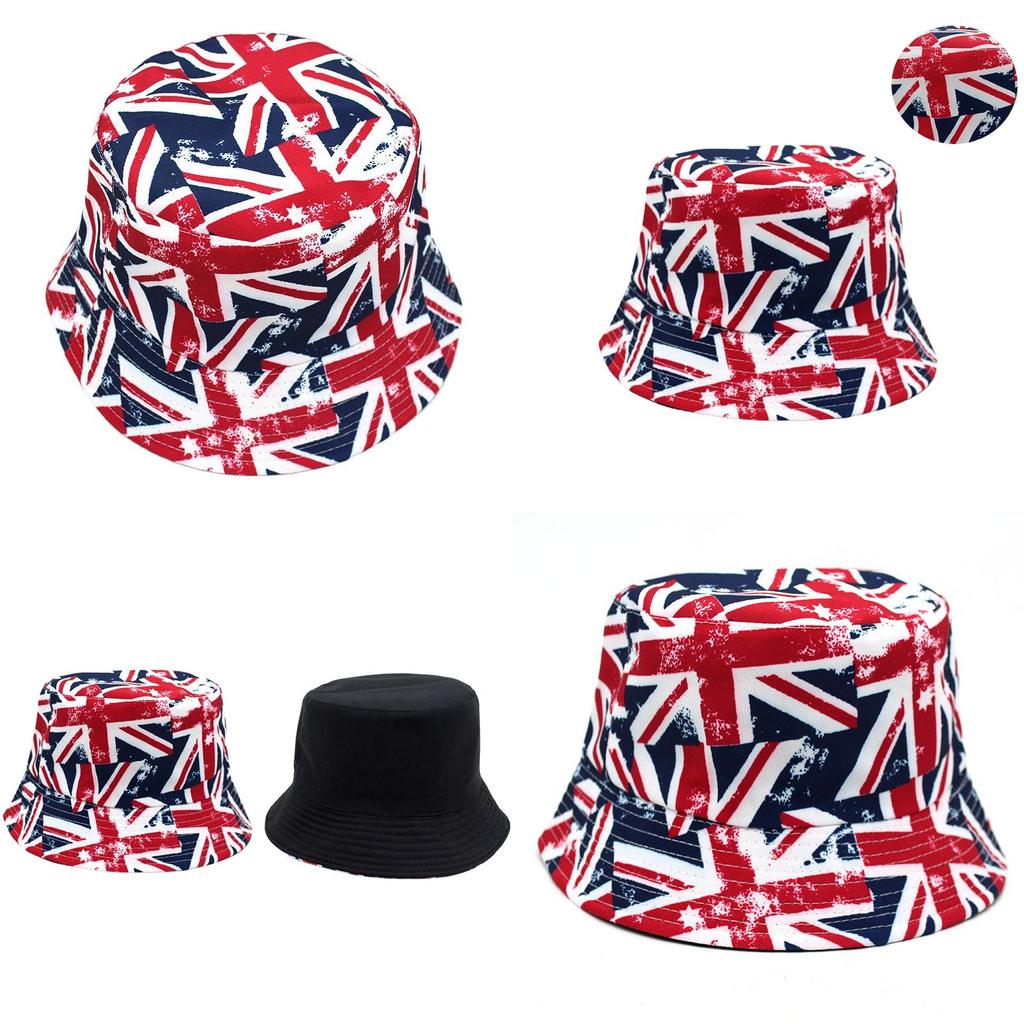 Chapéu Balde Reversível Union Jack Para Amantes do Estilo Britânico Proteja Sua Cabeça Com o Charme da Bandeira