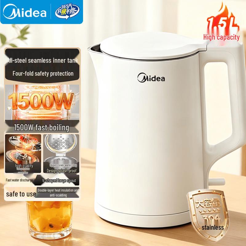 Midea 1.5L Stainless Steel Electric Kettle