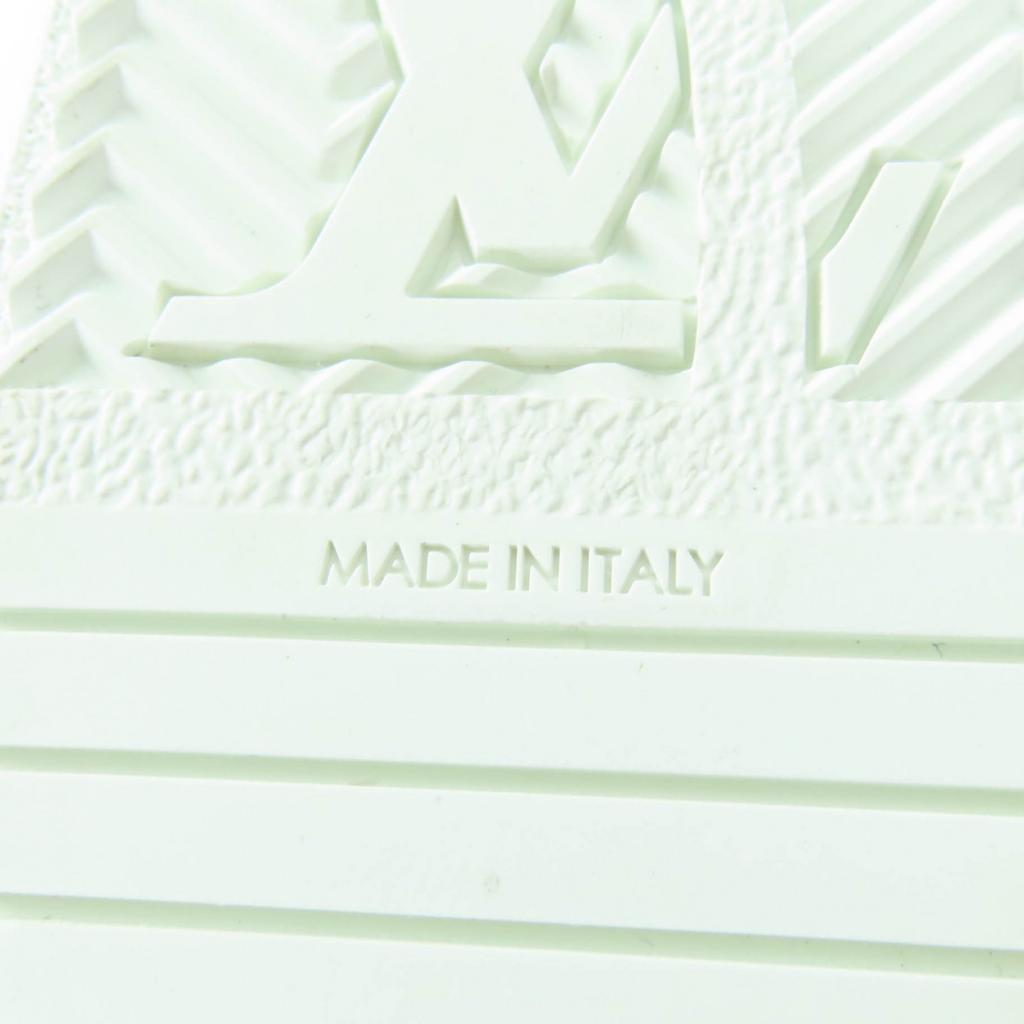 Great LOUIS VUITTON Low cut sneakers LV logo leather white leather Women 37 Used