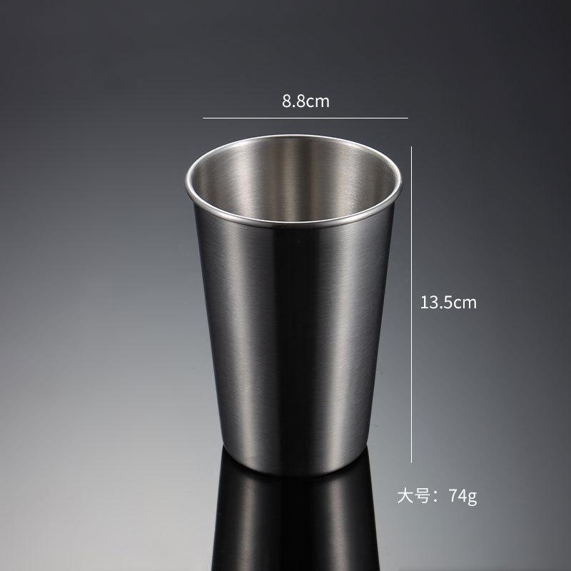 304 Stainless Steel Pint Cup Cold Drink Cup Titanium-plated Gold PVD Beer Mug Ins Industrial Wind Lid