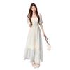 Plus Size Lace Hollow-Out Women's Summer Dress - Waist-Slimming Fairy Design