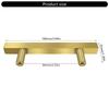 10pcs Brushed Brass Cabinet Handle  Gold Drawer Pulls Easy Install Drawer Handle for Kitchen Cupboards & Furniture